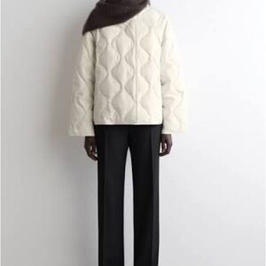 COS Cream Quilted Jacket